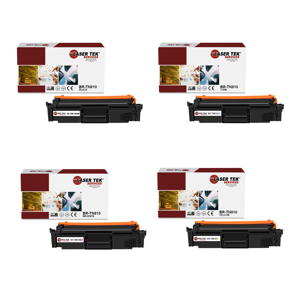 4 Pack Brother TN810 BCYM Compatible Toner Cartridge | Laser Tek Services