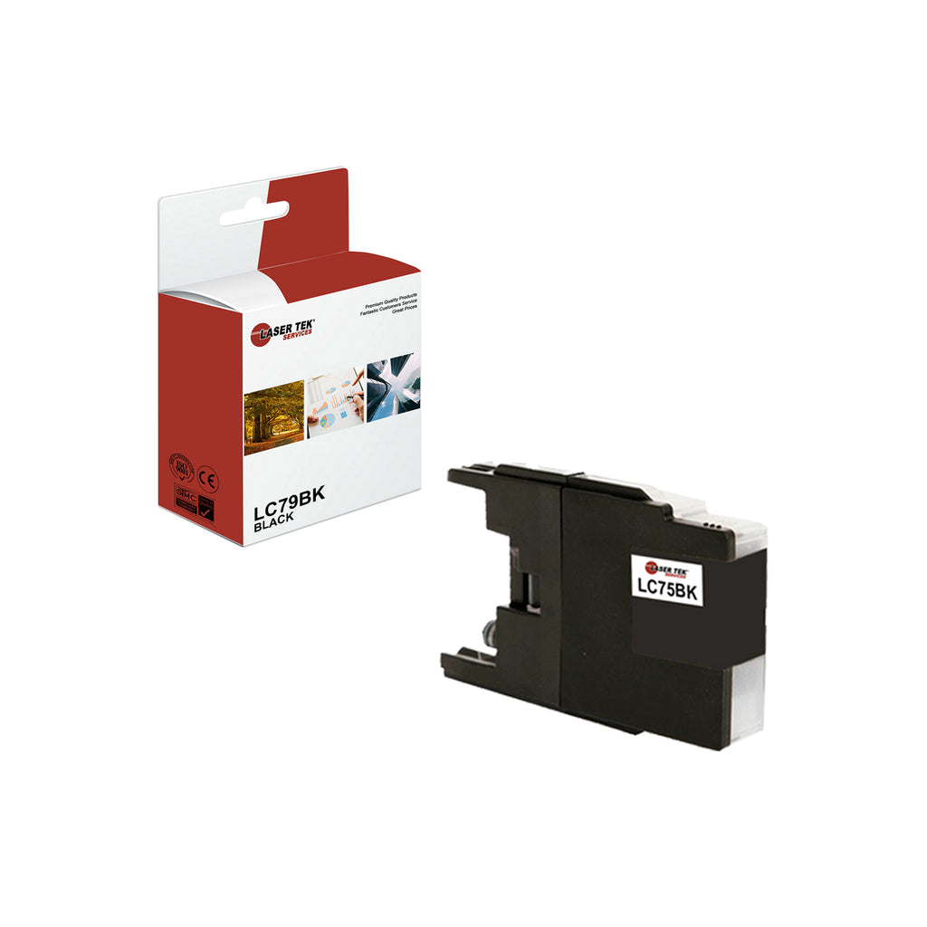 1 PACK BROTHER LC75 MFC-J430W BLACK HIGH YIELD REMANUFACTURED INK CARTRIDGE ALSO COMPATIBLE WITH BROTHER MFC-J435W J5910DW J6710DW J825DW J835DW