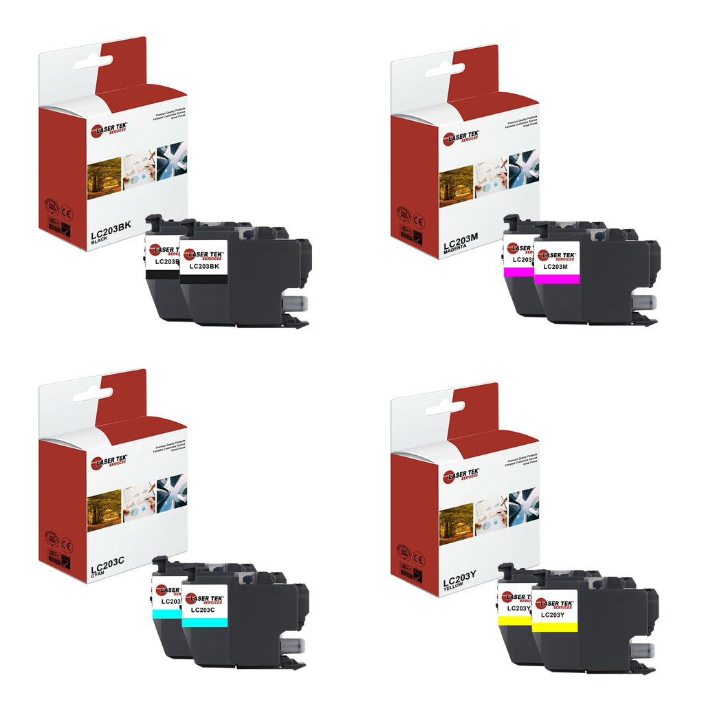 BROTHER LC203 INK CARTRIDGE 8 PACK - LASER TEK SERVICES
