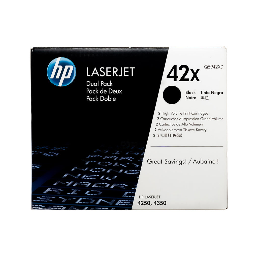 HP LaserJet Q5942XD 42X 42504350 OEM Toner Cartridge Dual PK