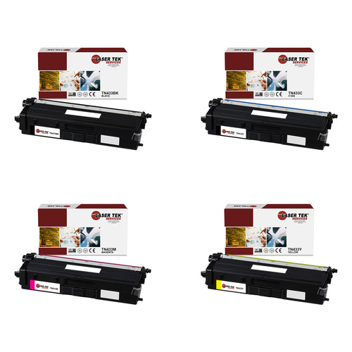 4 Pack Brother TN-433 BCYM Compatible Toner Cartridge | Laser Tek Services