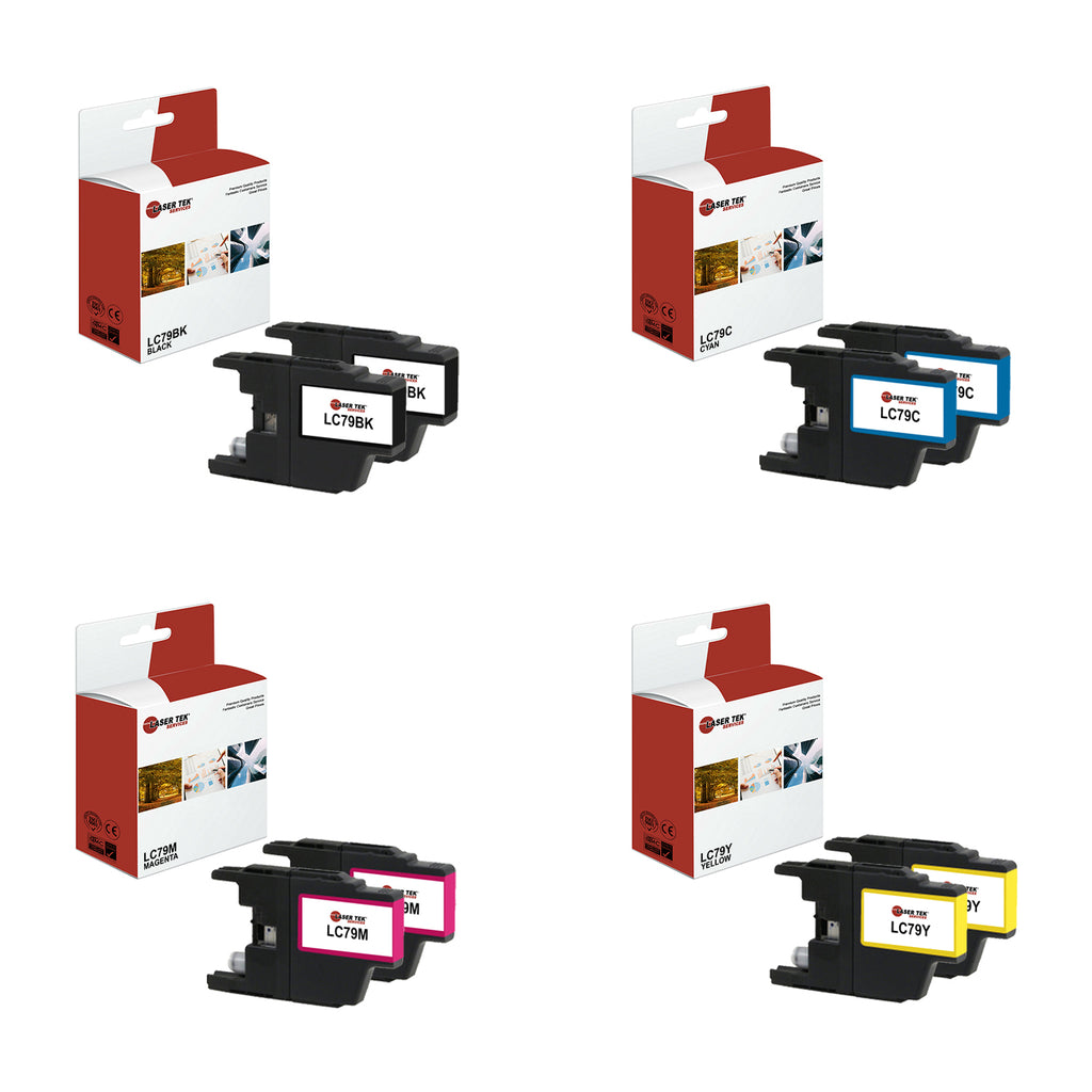 8 PACK LC79 INK CARTRIDGES SET FOR BROTHER MFC-J6510DW MFC-J6710DW MFC-J691