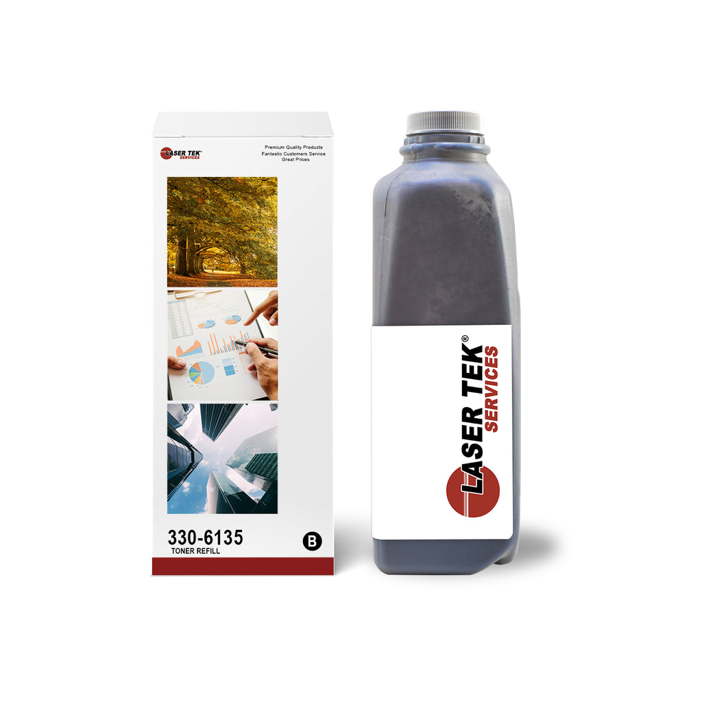 BLACK TONER REFILL WITH RESET CHIP FOR DELL 7130 7130CDN 330-6135 GDT0 2CH2
