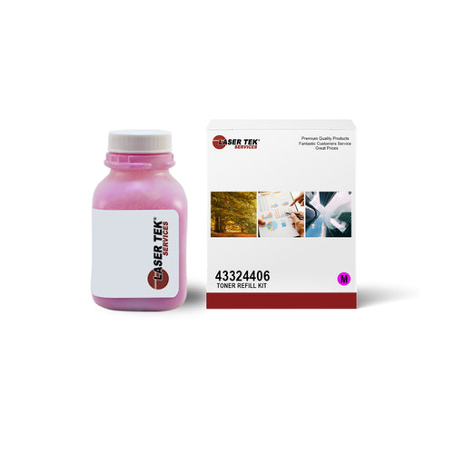 OKIDATA C5600 C5700 43381906 MAGENTA TONER REFILL WITH CHIP