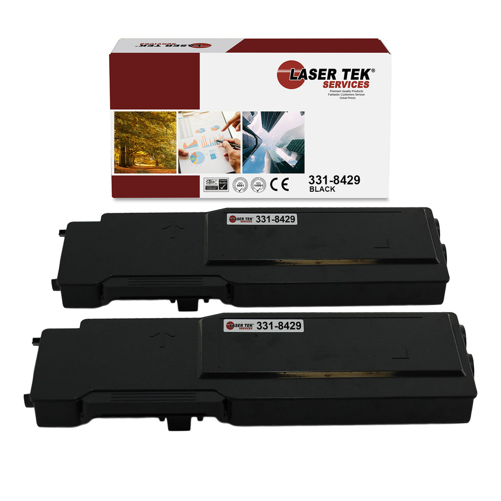 Dell 331-8429 Black Toner Cartridges 2 Pack - Laser Tek Services