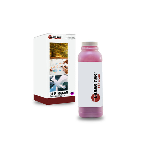 SAMSUNG CLP-610 CLP-660 CLX-6200 MAGENTA TONER REFILL WITH CHIP