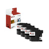 4 Pack Black Compatible Brother LC207BK Super High Yield Replacement Ink Cartridges for the Brother MFC-J4320DW, MFC-J4420DW, MFC-J4620DW