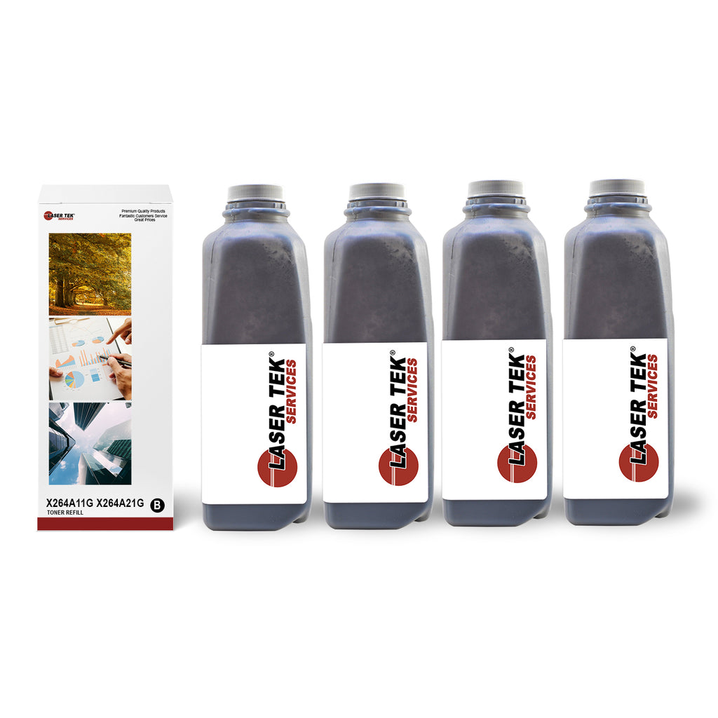 Lexmark X264 X363 X364 X264A21G 4 Pack Toner Refill With Chips