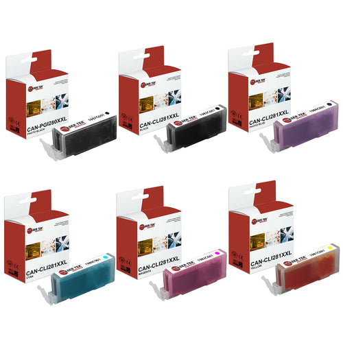 6 Pack Canon PGI280 CLI281 PBBCMYPC Super HY Compatible Ink