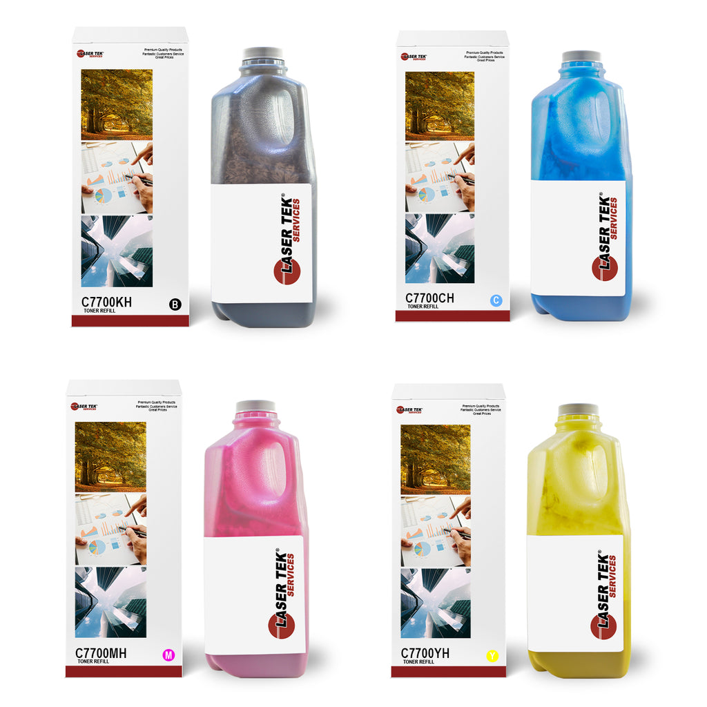 LEXMARK C780 C782 4 PACK TONER REFILL WITH CHIPS