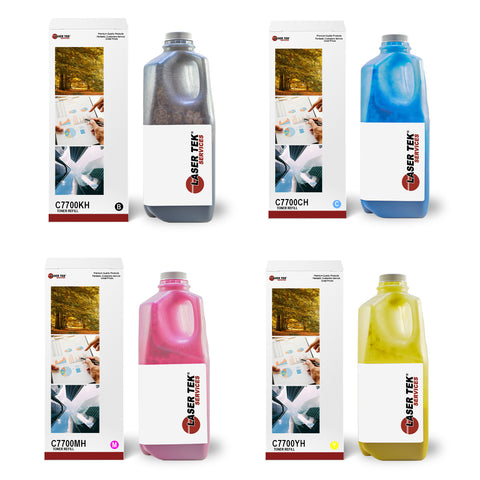 LEXMARK C780 C782 4 PACK TONER REFILL WITH CHIPS