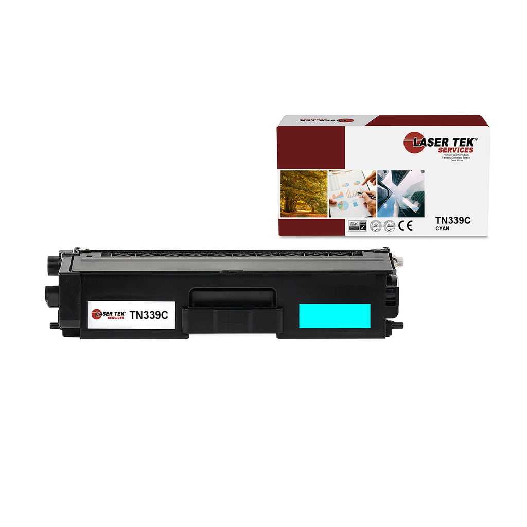 1 Pack Cyan Compatible Brother TN339C Replacement Cartridge for the Brother HL-L9200CDW, HL-L9200CDWT, MFC-L9550CDWT, and MFC-L9550CDW