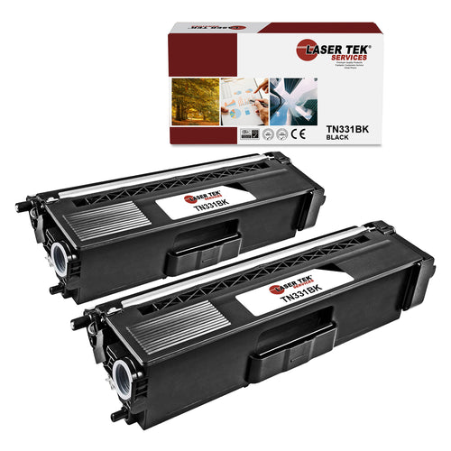 2 Pack Brother TN-331 Black Compatible Toner Cartridge | Laser Tek Services