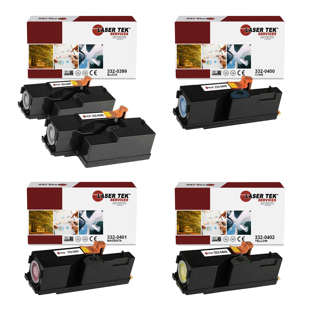 Dell 332-0339 332-0400 332-0401 332-0402 Toner Cartridges 5 Pack - Laser Tek Services