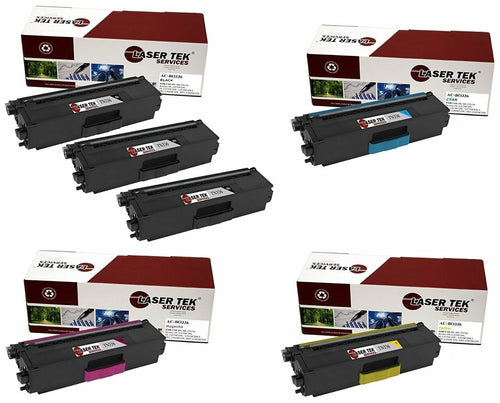 6 Pack Compatible Brother TN336 High Yield Replacement Cartridges for the Brother HL-L8250CDN, HL-L8350CDW, HL-L8350CDWT, MFC-L8600CDW, MFC-L8850CDW (3 Black, Cyan, Magenta, Yellow)