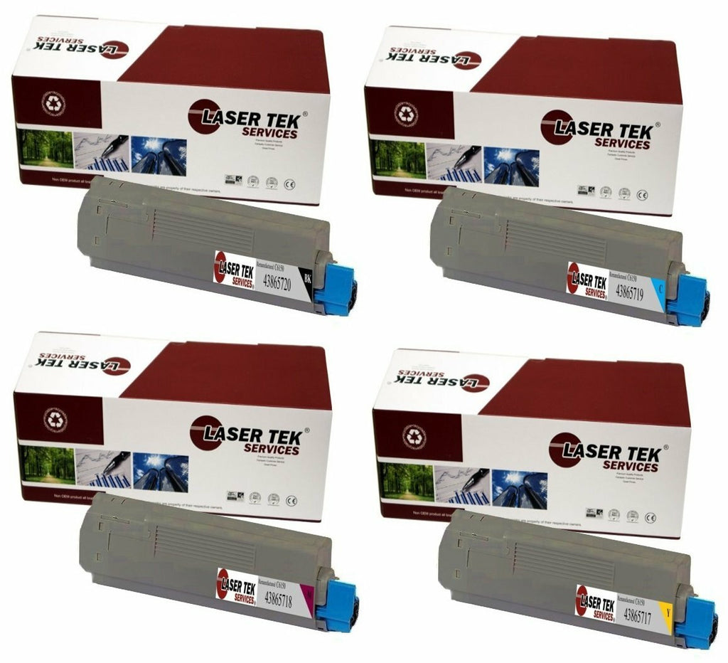 Okidata C6150 Toner Cartridges 4 Pack - Laser Tek Services