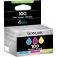 Lexmark No100 CMY Ink 3pk OEM