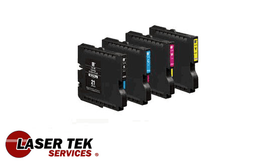 Ricoh GC21BK GC21C GC21M GC21Y Ink Cartridge 4 Pack - Laser Tek Services