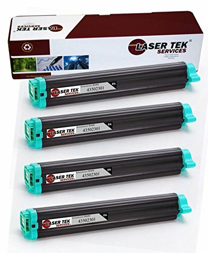 4 Pack Black Compatible Toner Cartridge Replacements for the Okidata B4400 (Part Number: 43502301)