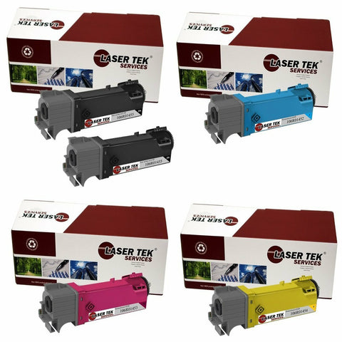 5 Pack Compatible Phaser 6128 Toner Cartridge Replacements for the Xerox 106R01455, 106R01452, 106R01453, 106R01454 (2 Black, Cyan, Magenta, Yellow)