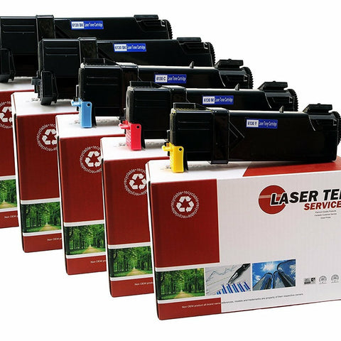 5 Pack Compatible Phaser 6130 Toner Cartridge Replacements for the Xerox 106R01281, 106R01278, 106R01279, 106R01280. (2x Black, Cyan, Magenta, Yellow)
