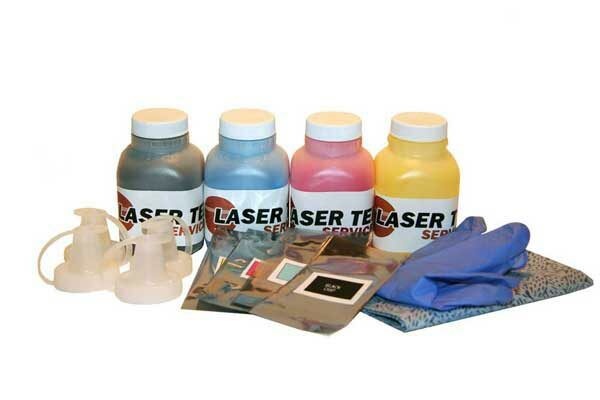 4 PACK SAMSUNG CLP-320 CLP-325 CLX-3185 CMYK HIGH YIELD TONER REFILL KIT WITH CHIPS