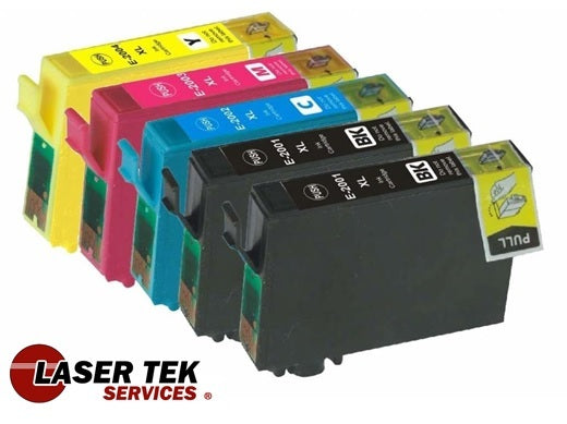 5 PACK EPSON T200XL T200-XL REMANUFACTURED INK CARTRIDGE COMPATIBLE WITH EXPRESSION XP-200 300 400 410, WORKFORCE WF-2520 2530 2540 (BLACK, CYAN, MAGENTA, YELLOW)