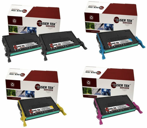 5 Pack Compatible Samsung CLP-660B High Yield Replacement Toner Cartridges for the Samsung CLP-610ND, CLP-660N, CLP-660ND, CLX-6200ND, CLX-6210FX, CLX-6240DFX