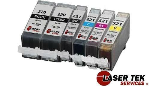 2 PGI-220BK 4 CLI-221 INK CARTRIDGES FOR CANON IP4600 IP4700 MP640R MX860