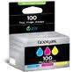 Lexmark No100XL CMY Ink 3pk OEM
