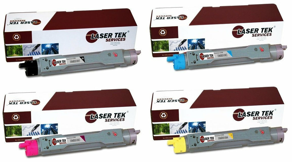 Xerox 6300 106R01085 106R01082 106R01083 106R01084 Toner Cartridge 4 Pack - Laser Tek Services