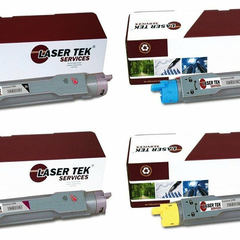 Xerox 6300 106R01085 106R01082 106R01083 106R01084 Toner Cartridge 4 Pack - Laser Tek Services