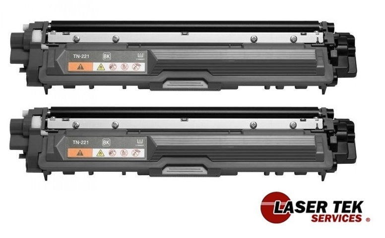 2 PACK BROTHER TN221 BLACK REMANUFACTURED TONER CARTRIDGE REPLACEMENT COMPATIBLE WITH TN-221 TN221BK HL-3140CW 3170CDW MFC-9130CW 9330CDW 9340CDW
