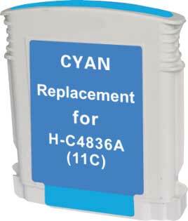 HP C4836A #11 CYAN REMANUFACTURED INK CARTRIDGE