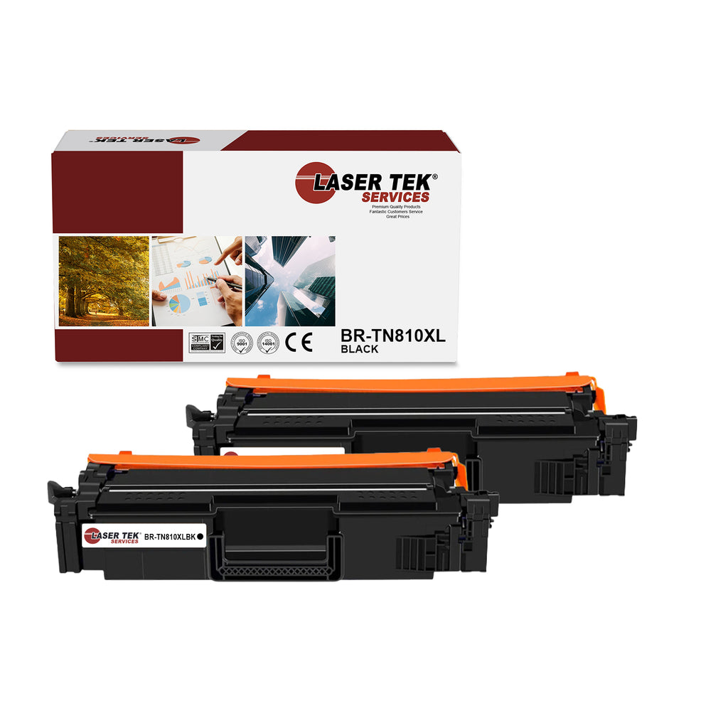 2 Pack Brother TN810XL Black HY Compatible Toner Cartridge | Laser Tek Services