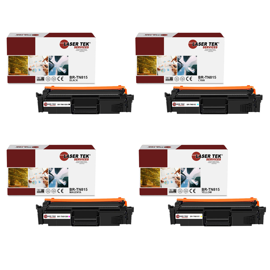 4 Pack Brother TN815 BCYM HY Compatible Toner Cartridge | Laser Tek Services
