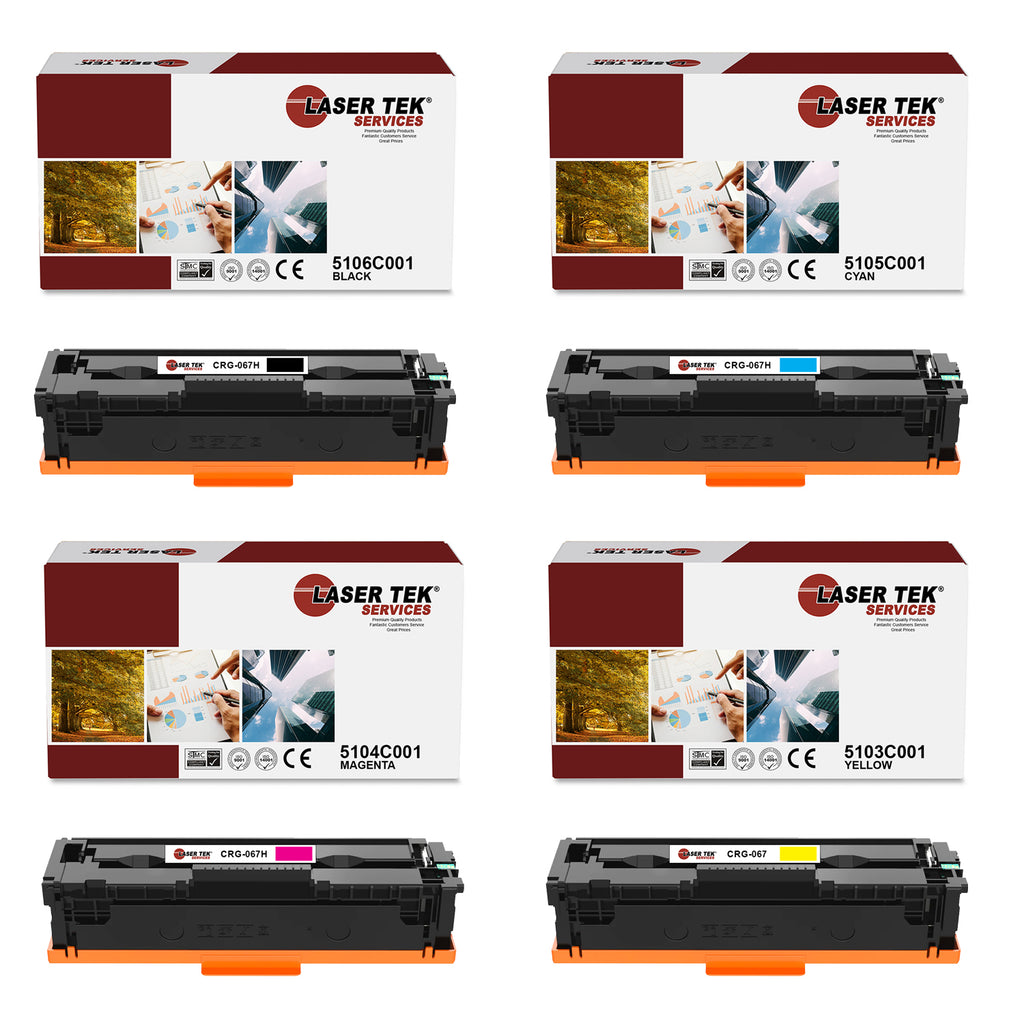 4 Pack Canon 067H BCYM HY Compatible Toner Cartridge