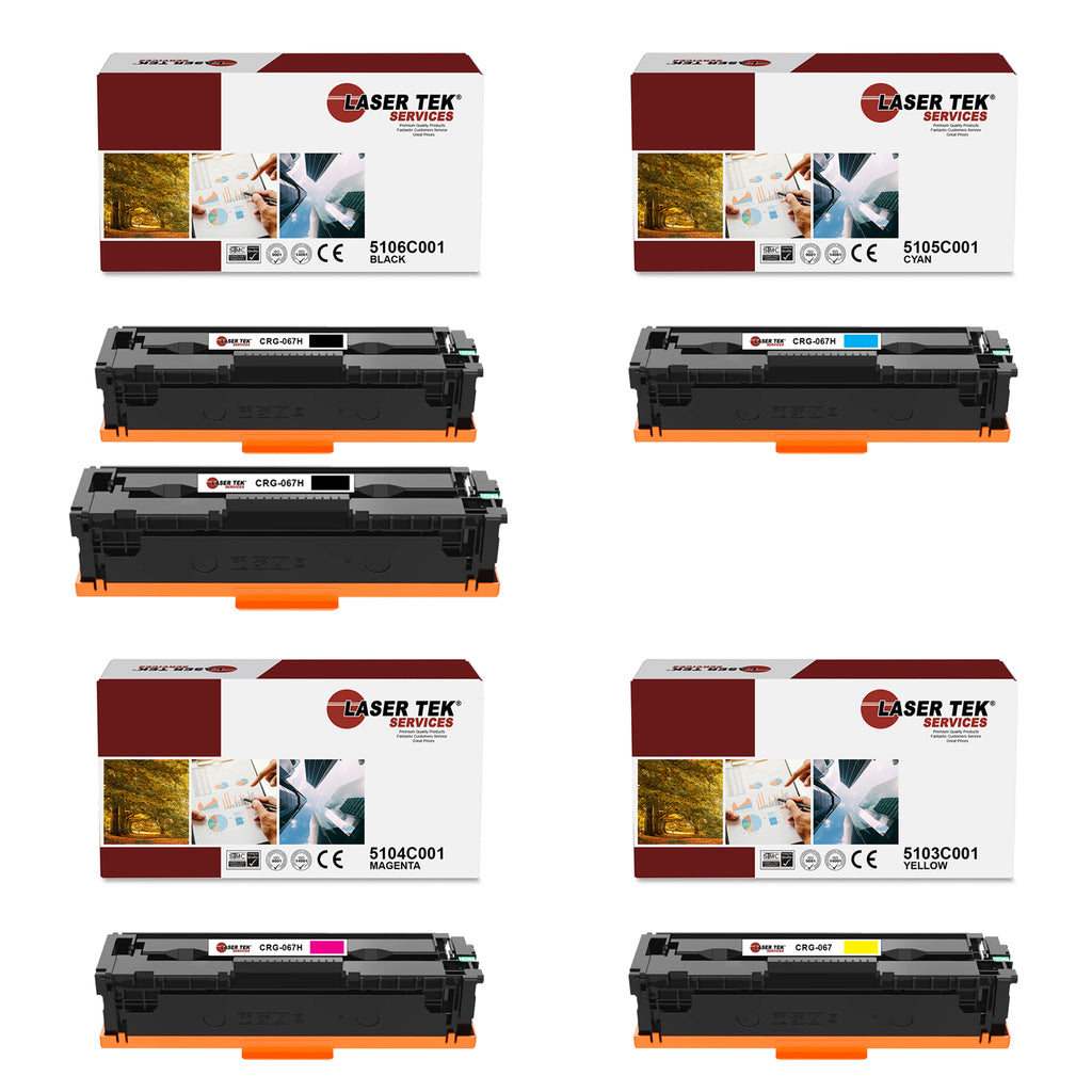 5 Pack Canon 067H BCYM HY Compatible Toner Cartridge