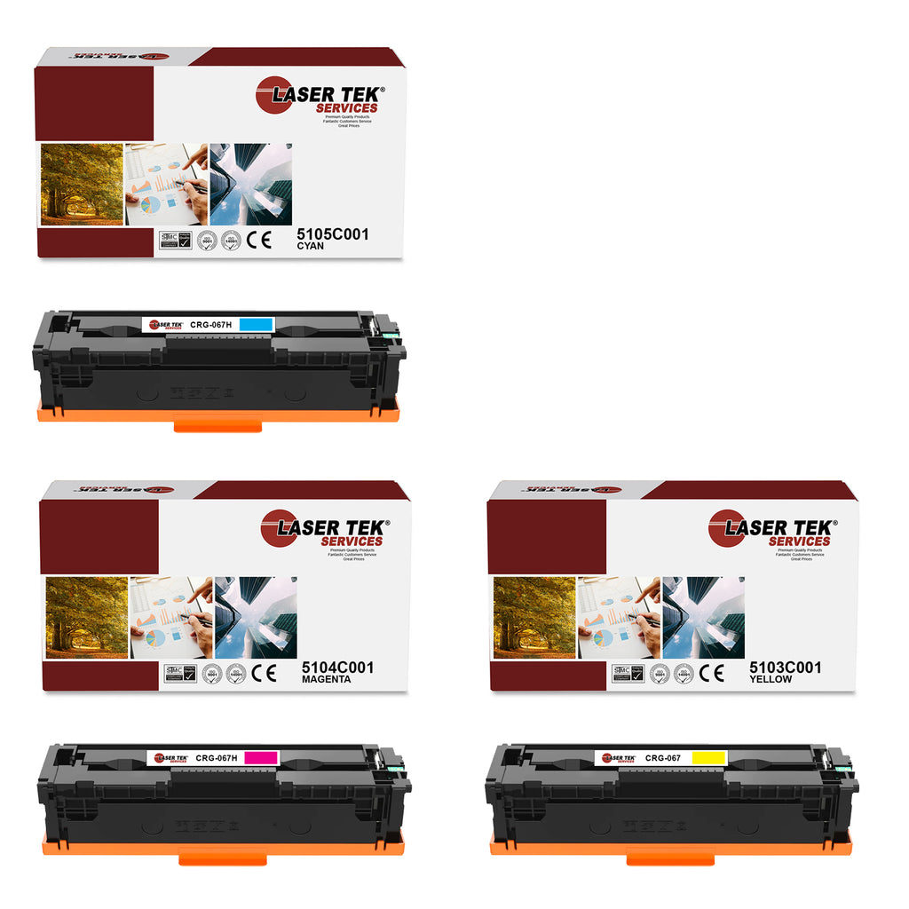 3 Pack Canon 067H CYM HY Compatible Toner Cartridge