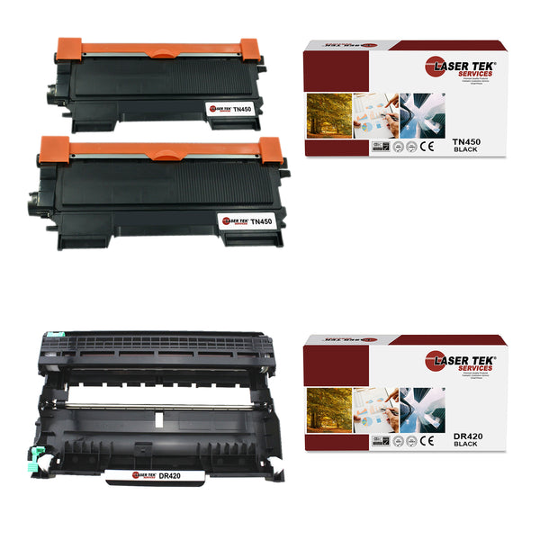 BROTHER TN450 CARTRIDGES AND 1 DR420 DRUM - Laser Tek Services