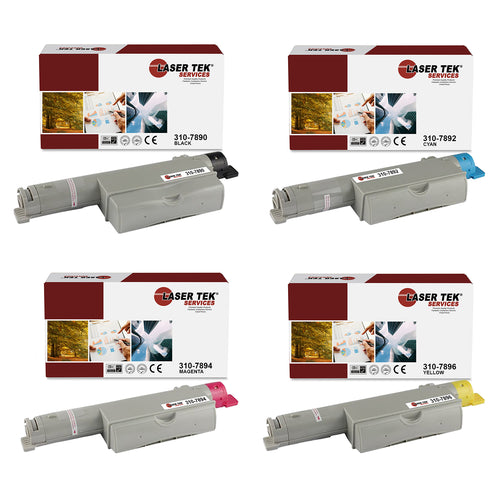 DELL 5110 5110CN 4 PACK REMANUFACTURED TONER CARTRIDGES