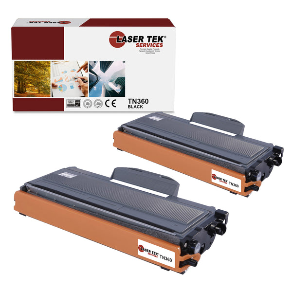 BROTHER TN-360 TN360 HIGH YIELD TONER CARTRIDGE 2 pack - Laser Tek Services