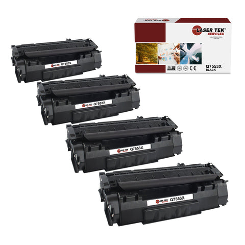 HP Q7553X Toner Cartridge 4 Pack - Laser Tek Services