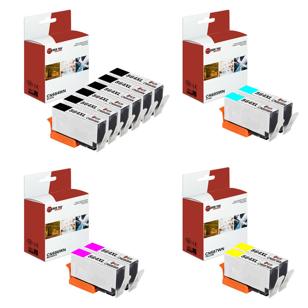12 Pack Compatible Ink Cartridge Replacements for HP 564XL (3 Black, 3 Cyan, 3 Magenta, 3 Yellow)