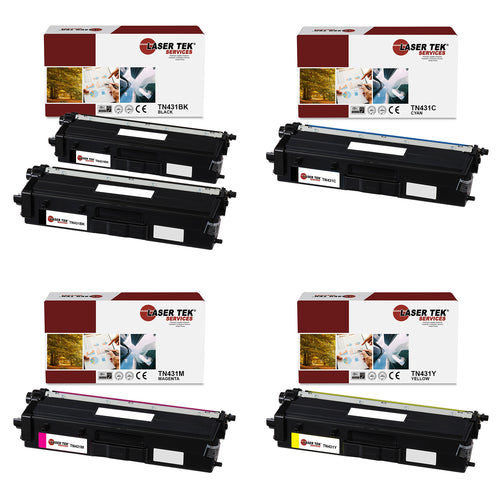 5 Pack Brother TN-431 BCYM Compatible Toner Cartridge | Laser Tek Services
