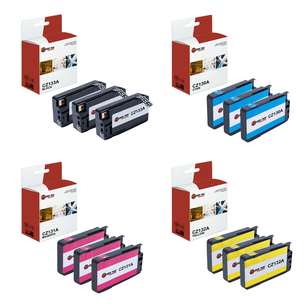 12 Pack Compatible HP 711 Replacement Ink Cartridges for use in the HP DesignJet T120