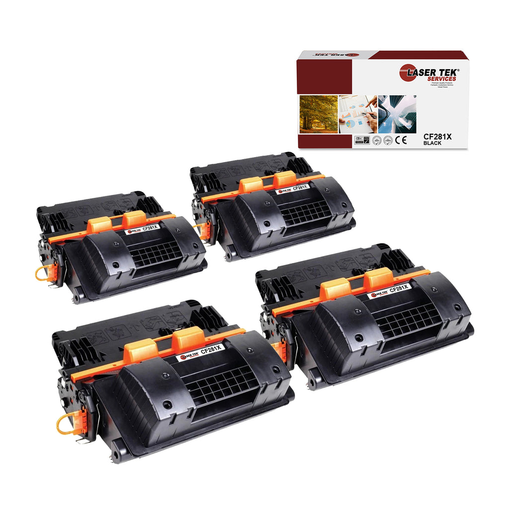 4 Pack Black Compatible HP CF281X Replacement Toner Cartridge for the HP LaserJet M605