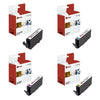 4 Pack Canon CLI-8 Remanufactured Ink Cartridge for Pixma Pro 9000 iP3300 MP500 MX700 - Black, Cyan, Magenta, Yellow