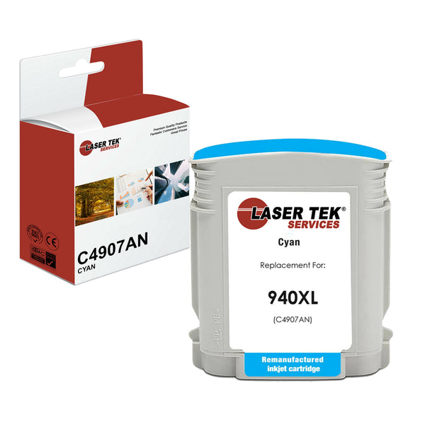 HP C4907AN (HP 940XL) REMANUFACTURED HIGH YIELD CYAN INK CARTRIDGE