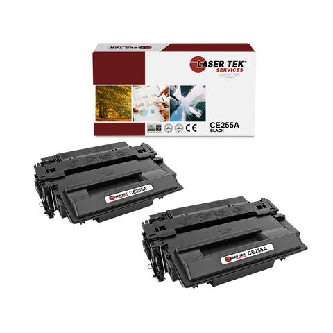 HP CE255A 2 PACK REMANUFACTURED TONER CARTRIDGE FOR THE LASERJET P3015 P3015DN